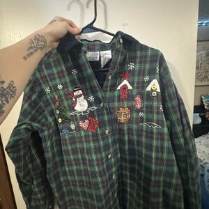 Vintage Holiday Plaid Shirt